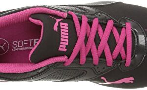 PUMA Women's TAZON 6 FM Cross Training Sneaker, Puma Black-Puma Silver-Beetroot Purple, 8.5