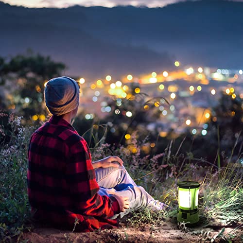 LE LED Camping Lantern Rechargeable, 600LM, Detachable Flashlight, Camping Essentials, Perfect Lantern Flashlight for Hurricane Emergency, Hiking, Fishing and More, USB Cable and Car Charger Included