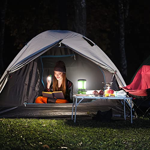 LE LED Camping Lantern Rechargeable, 600LM, Detachable Flashlight, Camping Essentials, Perfect Lantern Flashlight for Hurricane Emergency, Hiking, Fishing and More, USB Cable and Car Charger Included