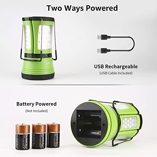 LE LED Camping Lantern Rechargeable, 600LM, Detachable Flashlight, Camping Essentials, Perfect Lantern Flashlight for Hurricane Emergency, Hiking, Fishing and More, USB Cable and Car Charger Included