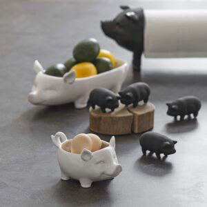 Antiqued Bronze Pig Paper Towel Holder