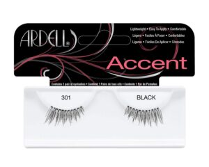 ardell accent lashes, black [301] 1 pair