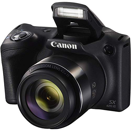 Canon PowerShot SX420 IS (Black) with 42x Optical Zoom and Built-In Wi-Fi Digital Camera & 16GB SDHC + Mini Tripod +AC/DC Turbo Travel Charger + Cleaning pen + Along with a Deluxe Bundle