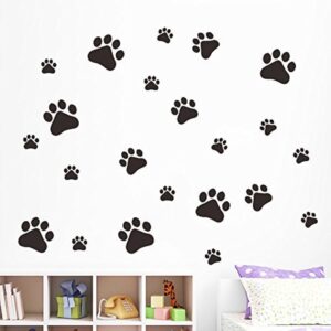 mlm dog paw prints-dog pup removable vinyl wall sticker decoration décor for children nursery room home décor art mural diy