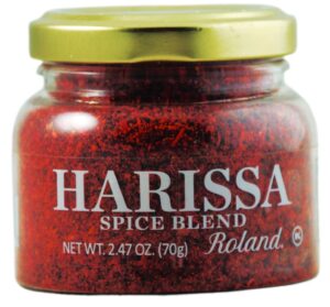 roland foods harissa spice blend, specialty imported food, 2.47-ounce jar