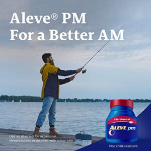 Aleve PM Caplets, Fast Acting Sleep Aid and Pain Relief for Headaches, Muscle Aches, Non-Habit Forming 220 mg Naproxen Sodium and 25 mg Diphenhydramine HCl Capsules, 80 count