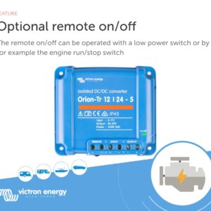 Victron Energy Orion-Tr IP43 12/24-Volt 5 amp 120-Watt Isolated DC-DC Converter