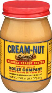 cream nut natural smooth peanut butter