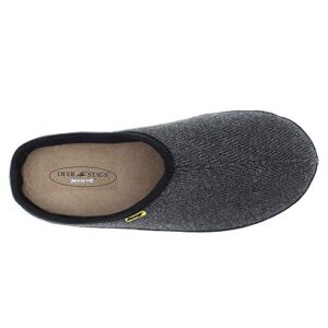 Deer Stags Unisex Wherever Tweed Slipper / Black / Men's 11 Medium