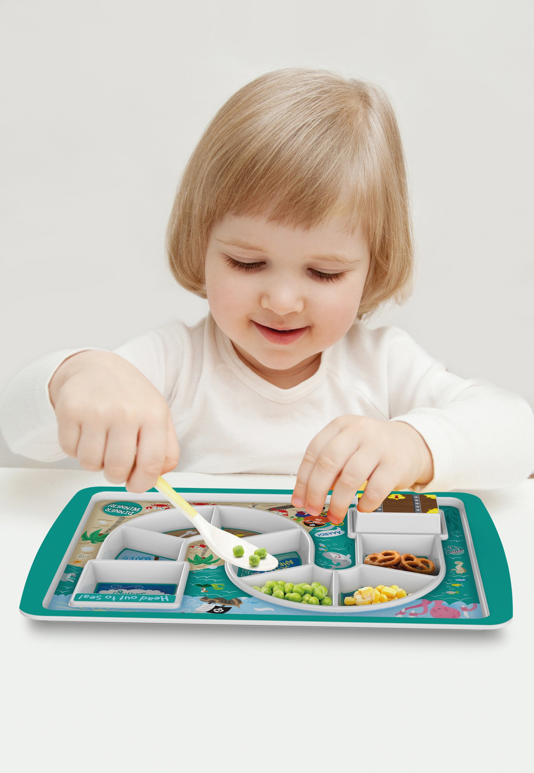 Genuine Fred DINNER WINNER Kids' Dinner Tray, Pirate