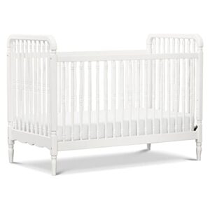 namesake liberty 3-in-1 convertible spindle crib with toddler bed conversion kit in white, greenguard gold certified