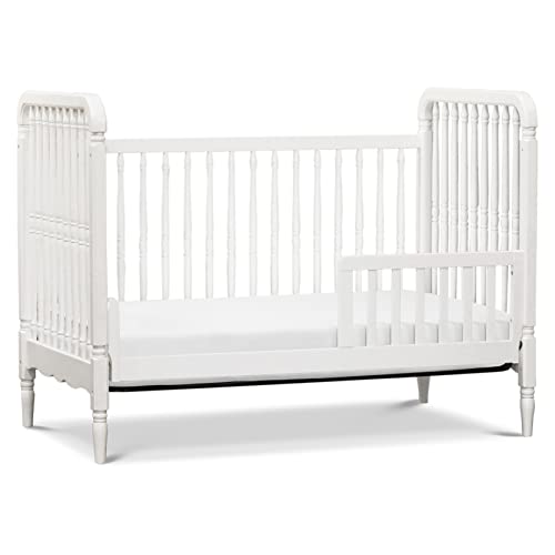 Namesake Liberty 3-in-1 Convertible Spindle Crib with Toddler Bed Conversion Kit in White, Greenguard Gold Certified