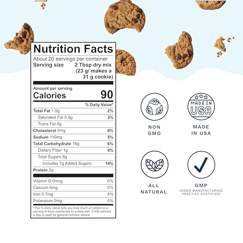 Mommy Knows Best Lactation Cookies Mix - Oatmeal Breastfeeding Cookie Supplement Support for Breast Milk Supply Increase with Flax Seed and Brewers Yeast (Chocolate Chip) 15oz