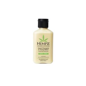 hempz sweet pineapple & honey melon moisturizing skin lotion, hemp seed herbal body moisturizer with jojoba, natural extracts, vitamins a and e, 2.25 oz