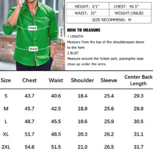 Coofandy Men's Fashion Slim Fit Dress Shirt Casual Shirt, 01-green, Medium