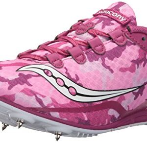 Saucony Women's Vendetta Track Shoe, Pink/White, 10.5 M US