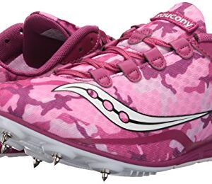 Saucony Women's Vendetta Track Shoe, Pink/White, 10.5 M US