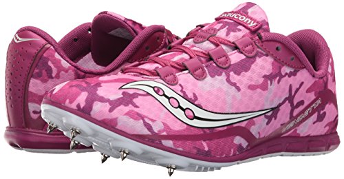 Saucony Women's Vendetta Track Shoe, Pink/White, 10.5 M US