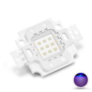 chanzon high power led chip 10w purple ultraviolet (uv 365nm / 900ma / dc 9v - 11v / 10 watt) smd cob light emitter components diode 10 w ultra violet bulb lamp beads diy lighting