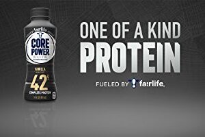 Core Power Fairlife Elite 42g High Protein Milk Shake Bottle, Ready To Drink for Workout Recovery, kosher, Liquid, Vanilla, 14 Fl Oz (Pack of 12)