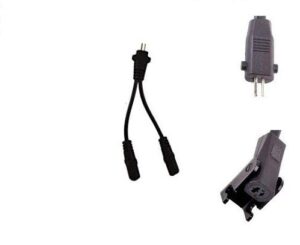 hmleaf® 2 pin splitter y-cable 6 in connect two motors to one transformer extension cable for electric recliner sofa sectional
