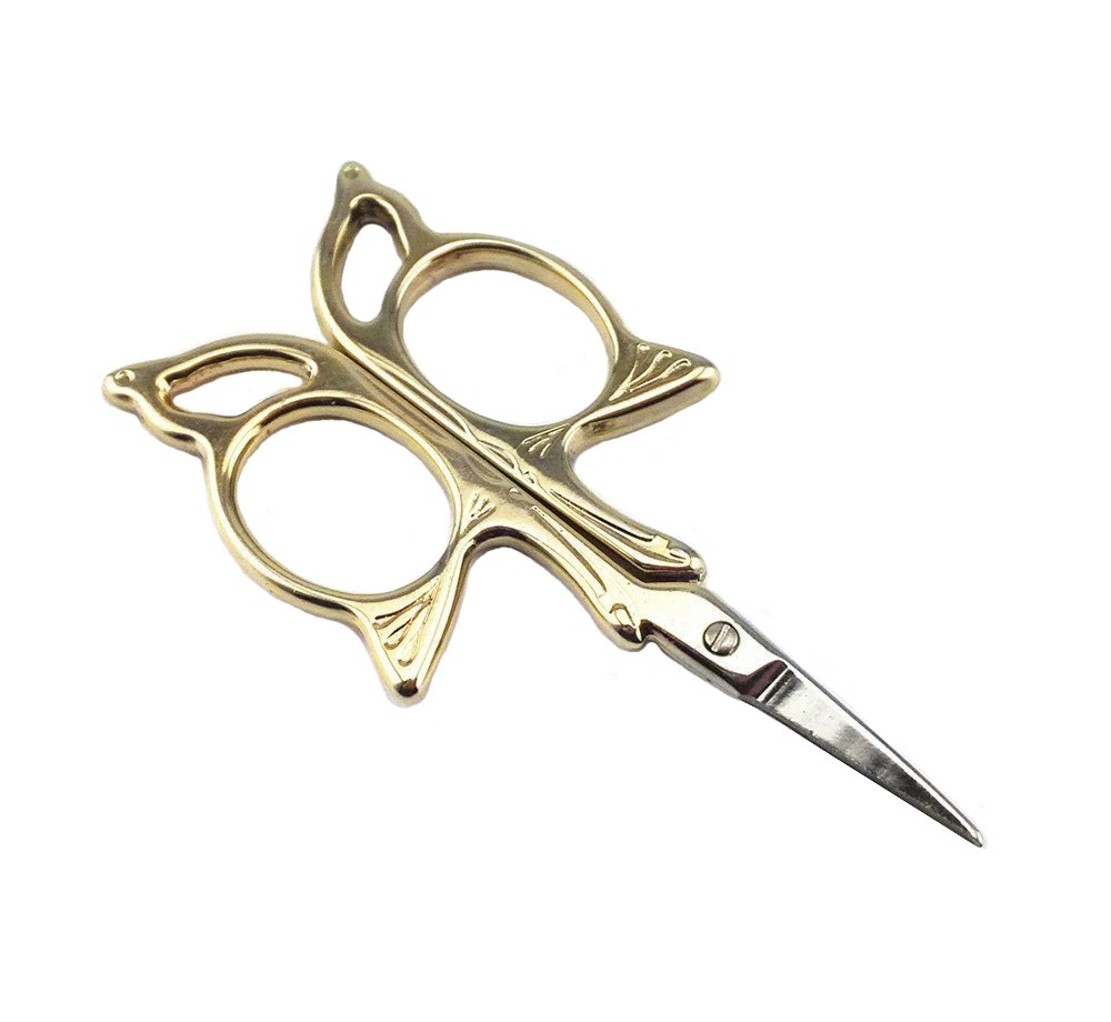 Yueton Butterfly Needlework Embroidery Scissors (Golden)