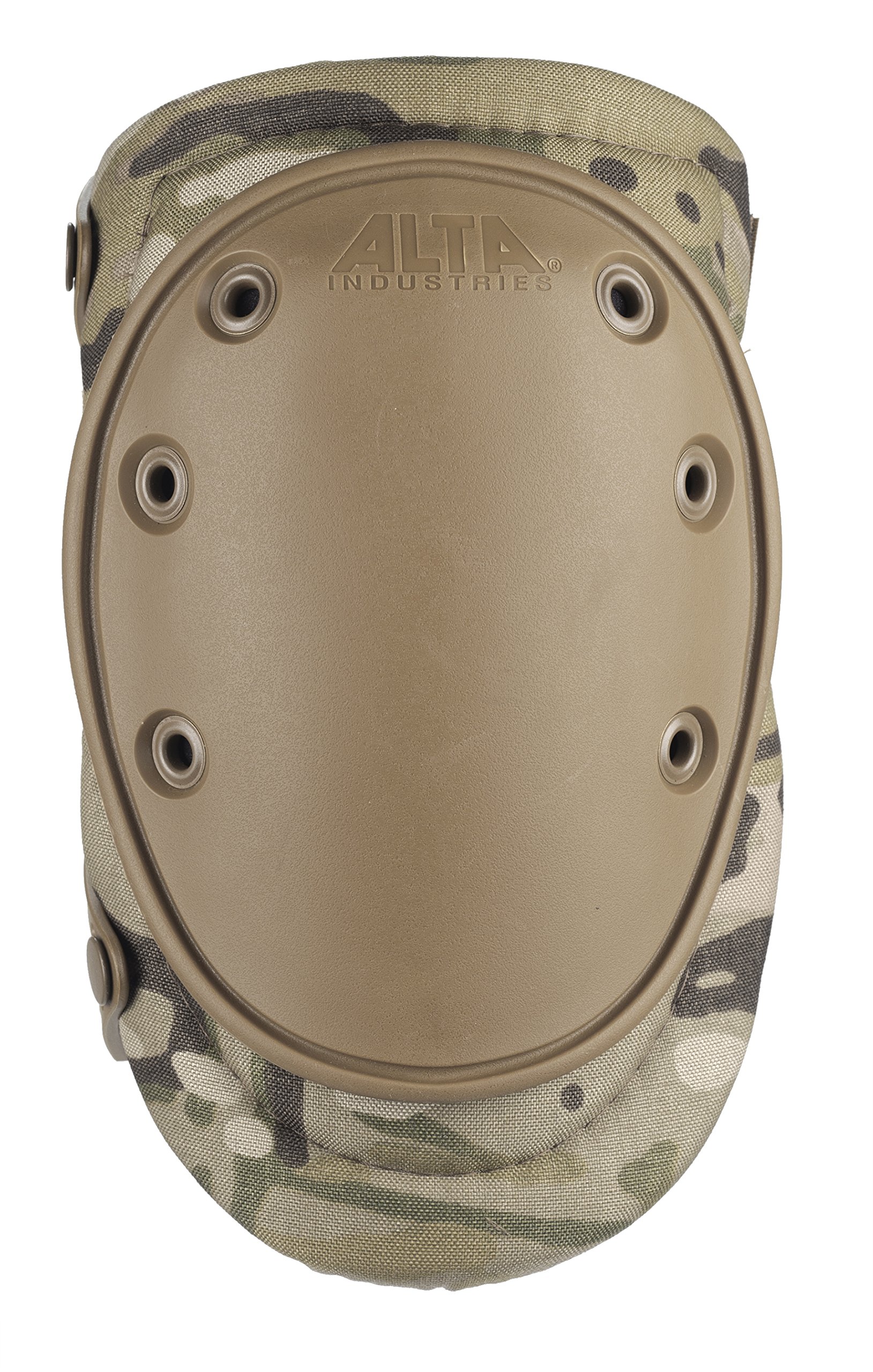 ALTA 50453.16 AltaFLEX Gel Insert Heavy Duty Knee Protector Pad, MultiCAM Cordura Nylon Fabric, AltaLOK Fastening, Flexible Cap, Long, Coyote