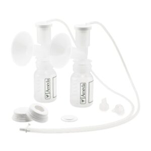 ameda dual hygienikit universal (non-sterile) milk collection system | hands free breast pump accessories | for platinum or elite breast pumps | not recommended with mya joy, mya joy plus or pearl