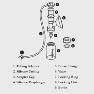 Ameda Dual HygieniKit Universal (Non-Sterile) Milk Collection System | Hands Free Breast Pump Accessories | for Platinum or Elite Breast Pumps | NOT Recommended with MYA Joy, MYA Joy Plus or Pearl