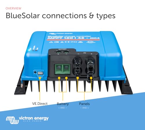 Victron Energy BlueSolar MPPT MC4 150V 45 amp 12/24/36/48-Volt Solar Charge Controller