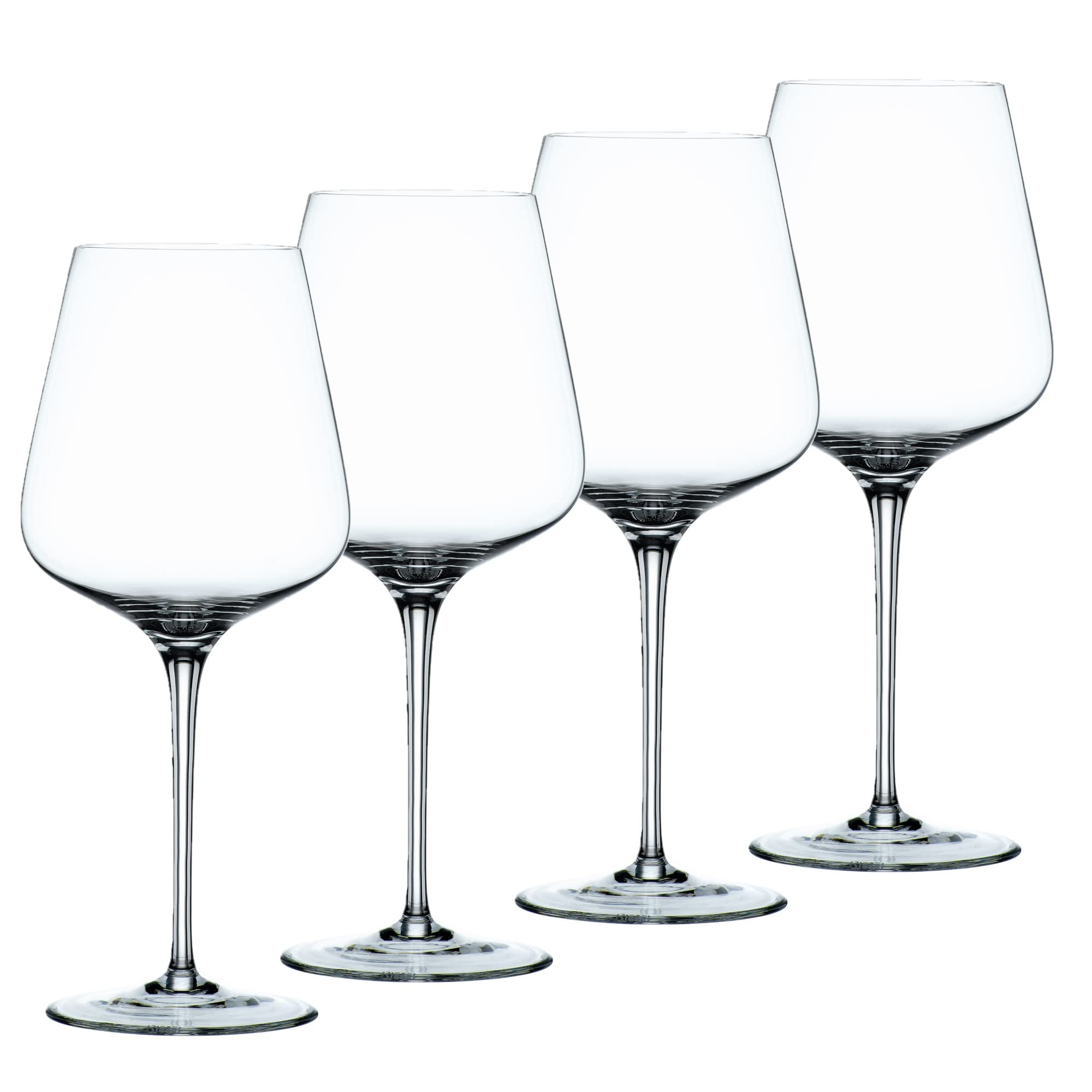 Nachtmann ViNova Collection Red Wine Magnum Glass, Set of 4, 23-Ounces, Bordeaux Wine Glasses, Long Stemmed, Large, Made of Clear Crystal Glass, Dishwasher Safe