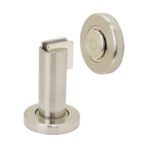 fpl modern door stop/holder and magnetic catch - satin nickel