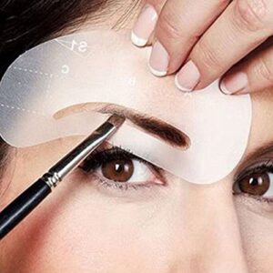 AKOAK Newest 24 Styles 6 Sets Eyebrow Grooming Stencil Kit Template Make Up Shaping Shaper