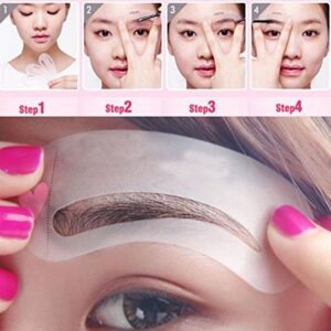 AKOAK Newest 24 Styles 6 Sets Eyebrow Grooming Stencil Kit Template Make Up Shaping Shaper