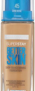 Maybelline New York Super Stay Better Skin Foundation, Sand Beige, 1 fl. oz.