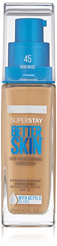 Maybelline New York Super Stay Better Skin Foundation, Sand Beige, 1 fl. oz.