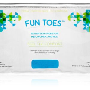 FUN TOES Skin Water Shoes (Large Women 6.5-8, Men 5.5-7, Green)