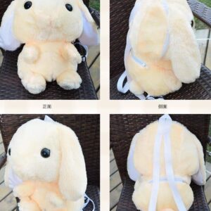 TOLLION Plush Stuffed Animal Backpack Bunny Backpack With Adjustable Gift For Women Girl (Yellow)