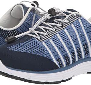 Apex Women's Breeze Athletic Knit-Grey Running Shoe, Navy, 7.5 XX-Wide