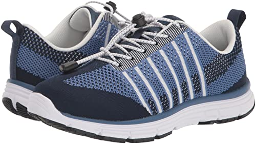 Apex Women's Breeze Athletic Knit-Grey Running Shoe, Navy, 7.5 XX-Wide