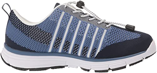 Apex Women's Breeze Athletic Knit-Grey Running Shoe, Navy, 7.5 XX-Wide