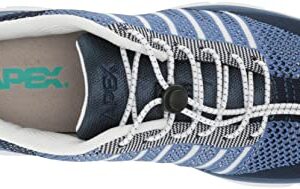 Apex Women's Breeze Athletic Knit-Grey Running Shoe, Navy, 7.5 XX-Wide