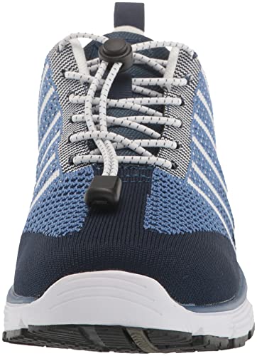 Apex Women's Breeze Athletic Knit-Grey Running Shoe, Navy, 7.5 XX-Wide