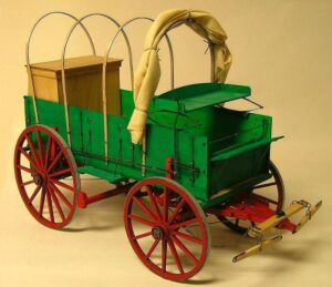model trailways cowboy chuck wagon 1860 1:12 scale wooden model kit