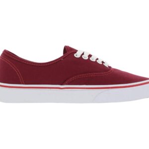 Vans Authentic Mens Red Canvas Lace Up Sneakers Shoes 7