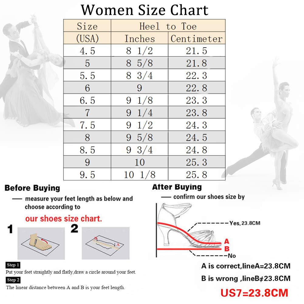 DKZSYIM Glitter Women Latin Dance Shoes Closed Toe Ballroom Salsa Tango Practice Performence Party Dancing Shoes,511-Silver-5,US 8.5