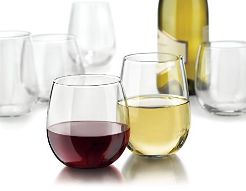 Libbey Vina Stemless Wine Glasses, Set of 16