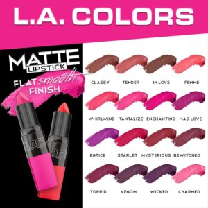 L.A. Colors Matte Lipstick, In Love, 1 Ounce