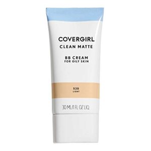 covergirl - clean matte bb cream, oil-free, long-lasting, sensitive skin, lightweight, 100% cruelty-free