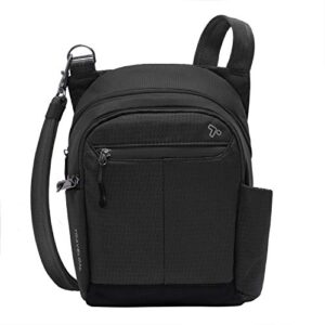 travelon anti-theft active tour bag, black, 9 x 11 x 3.5